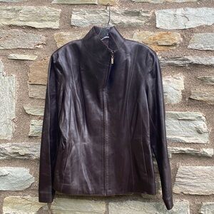 Cole Haan Lambskin Leather Jacket